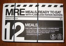 Meal Kit Supply 12-pack of 3-course MRE Front Case