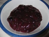 Cherry Blueberry Cobbler in bowl