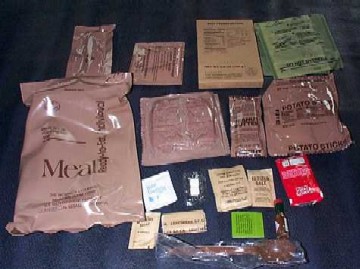 1999 MRE Menu #15 - Beef Franks Bag and Contents