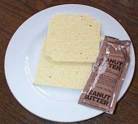 1999 MRE # 18 - Turkey Breast w/Gravy & Potatoes - peanut butter spread and vegetable cracker