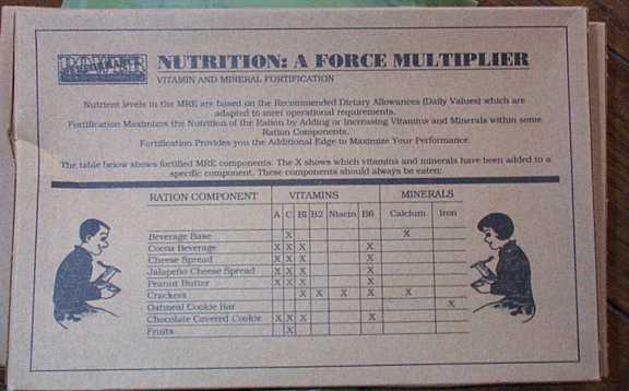 1999 MRE # 18 - Turkey Breast w/Gravy & Potatoes back of side dish