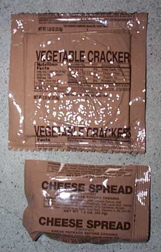 1999 MRE Menu #20 - Spaghetti w/Meat Sauce - vegetable cracker and cheese spread