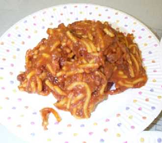 1999 MRE Menu #20 - Spaghetti w/Meat Sauce - main entree 