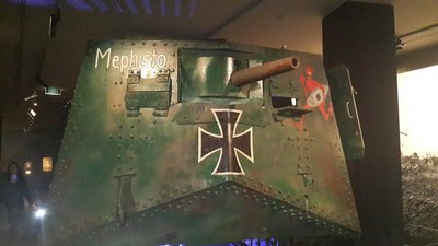 20160723_123128.jpg (353.97 KiB) Viewed 12444 times Mephisto, is the only surviving A7V tank left in the world.