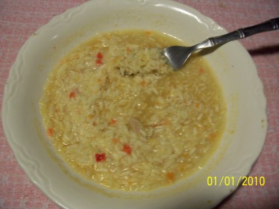 This is about 1/3 of it with about 1 cup water