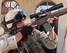 Army sniper with a M14 with a Leupold scope in Fallujah, Iraq.jpg