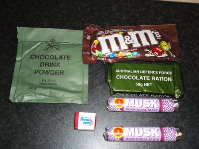 Chocolate ration, chewing gum and other Candy