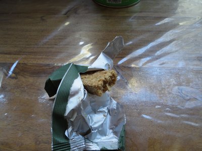 First bite, sweet, bit dry, tastes like any mass produced ANZAC I have ever tasted. Not as good as mum's but I have never tasted any as good as mum's :-)