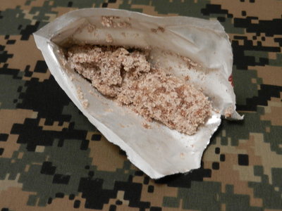 No o2 scavengers to be found any where, so the tea power soaked up the moisture from inside the ration