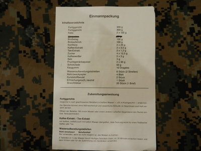 Menu Front, Margarine crossed out