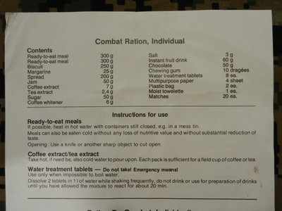 Zoom of the English menu and instructions. They seem serious about the water tabs, i will not be using them
