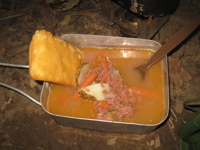 greasy broth in British Mess Tin of days gone by. Poor Tommy, poor Norton