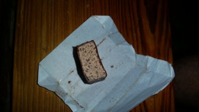 Inside is airy and almost like a real dry 3 musketeers bar or cookies n cream