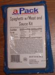 APack Spaghetti w/Meat and Sauce MRE Kit