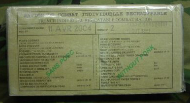 RCIR - Ration de combat individuelle réchauffable