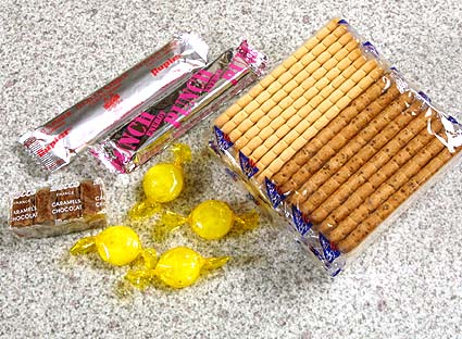 French RCIR crackers, bars and candy