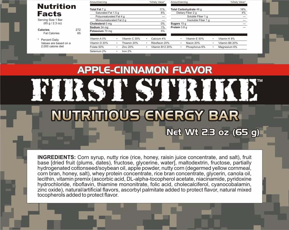 First Strike Energy Bars | MRE Info