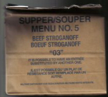 Canadian IMP Menu 5, Beef Stroganoff