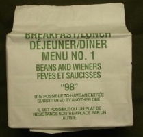 Canadian IMP Breakfast/Lunch Menu 1, Beans and Wieners