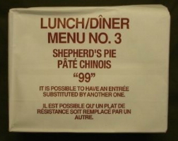 Canadian IMP 1999 lunch menu 3 shepherd's pie