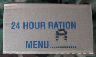 British 24 hour ration, menu A 