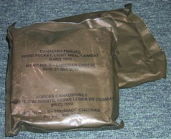 Canadian LMC, menu 3, cheddar cheese, stock number NSN 8970-21-904-3540