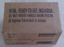 Case of Military meal ready to eat