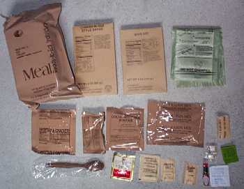 1999 MRE Menu # 16 - Chicken w/ Thai Sauce Bag and Contents