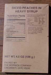 1999 MRE # 18 - Turkey Breast w/Gravy & Potatoes - side dish of diced peaches 