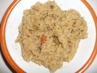 MRE, Fried Rice in a bowl close up