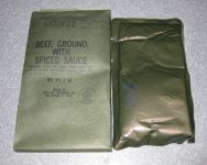 1986 MRE #12 - Ground Beef with Spiced Sauce Entree