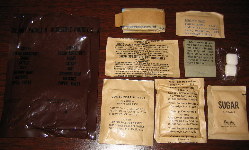 1982 Menu #1 - Pork Patty MRE Accessory Pack and Contents