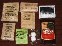 1993 Tuna MRE Accessory pack contents