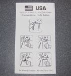 HDR, Humanitarian Daily Ration Instructions
