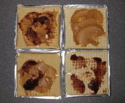 HDR Peanut Butter and Strawberry Jam on crackers