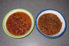 HDR Entree, Red Beans & Rice and Lentil Stew