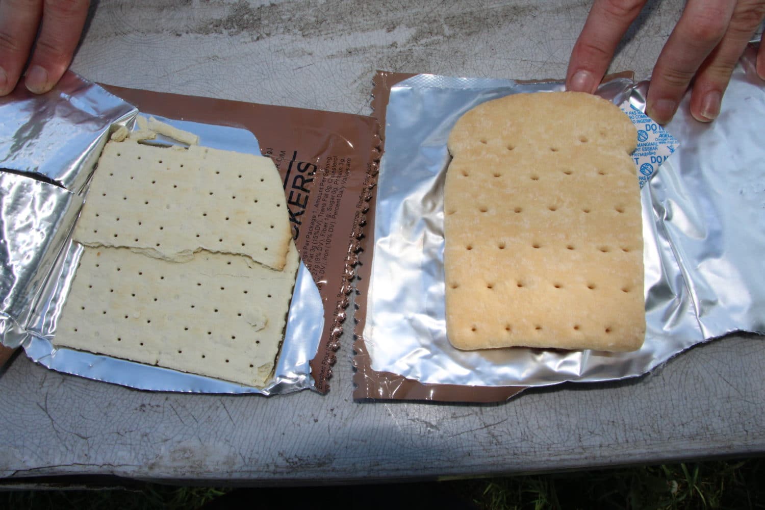 Crackers vs shortbread comparison