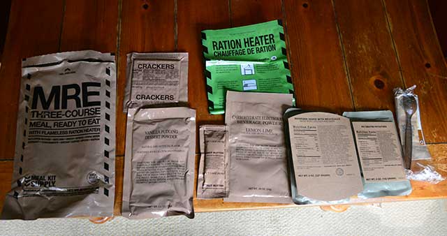 Everything in the MRE bag