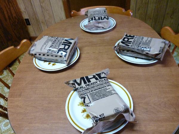 Meal Kit Supply MREs laid out
