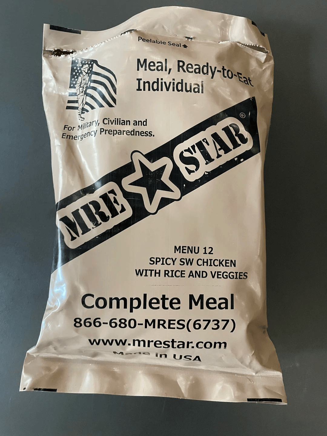 MRE Info | Review of MRE Star 2022 Menu 12 Spicy SW Chicken with Rice and Veggies